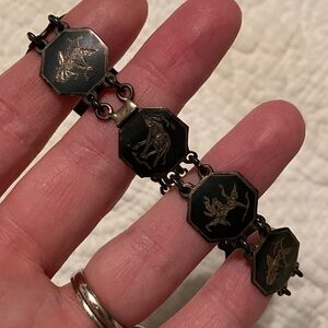 Vintage Sterling Silver Siam Bracelet